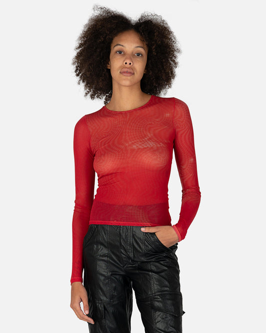 Our Legacy Women Tops Super Slim Longsleeve in Red Light Hypnosis Print