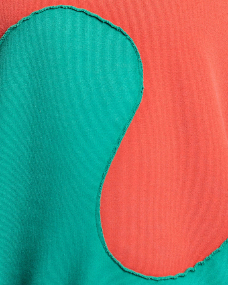 ERL Men's Sweatshirts Swirl Fleece Hoodie Jersey in Red/Green