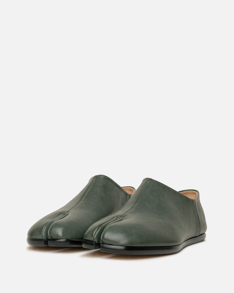 Maison Margiela Men's Shoes Tabi Babouche Loafers in Turquoise