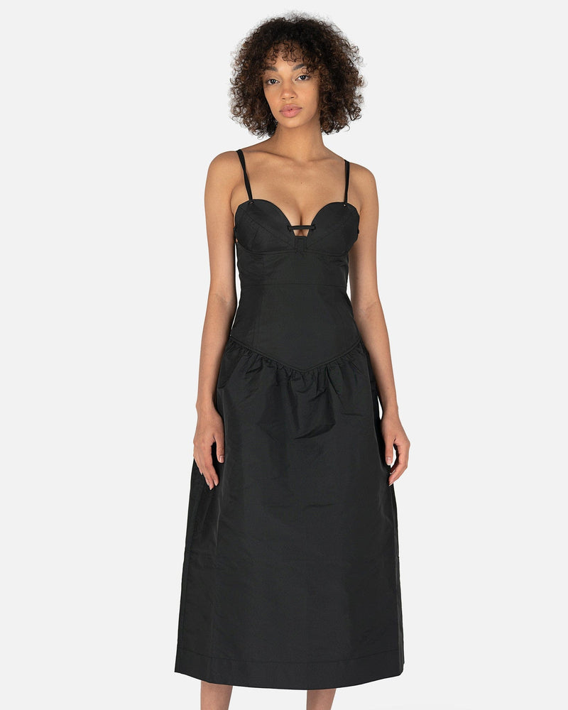 Taffeta Dress in Black SVRN Taffeta Dress in Black SVRN