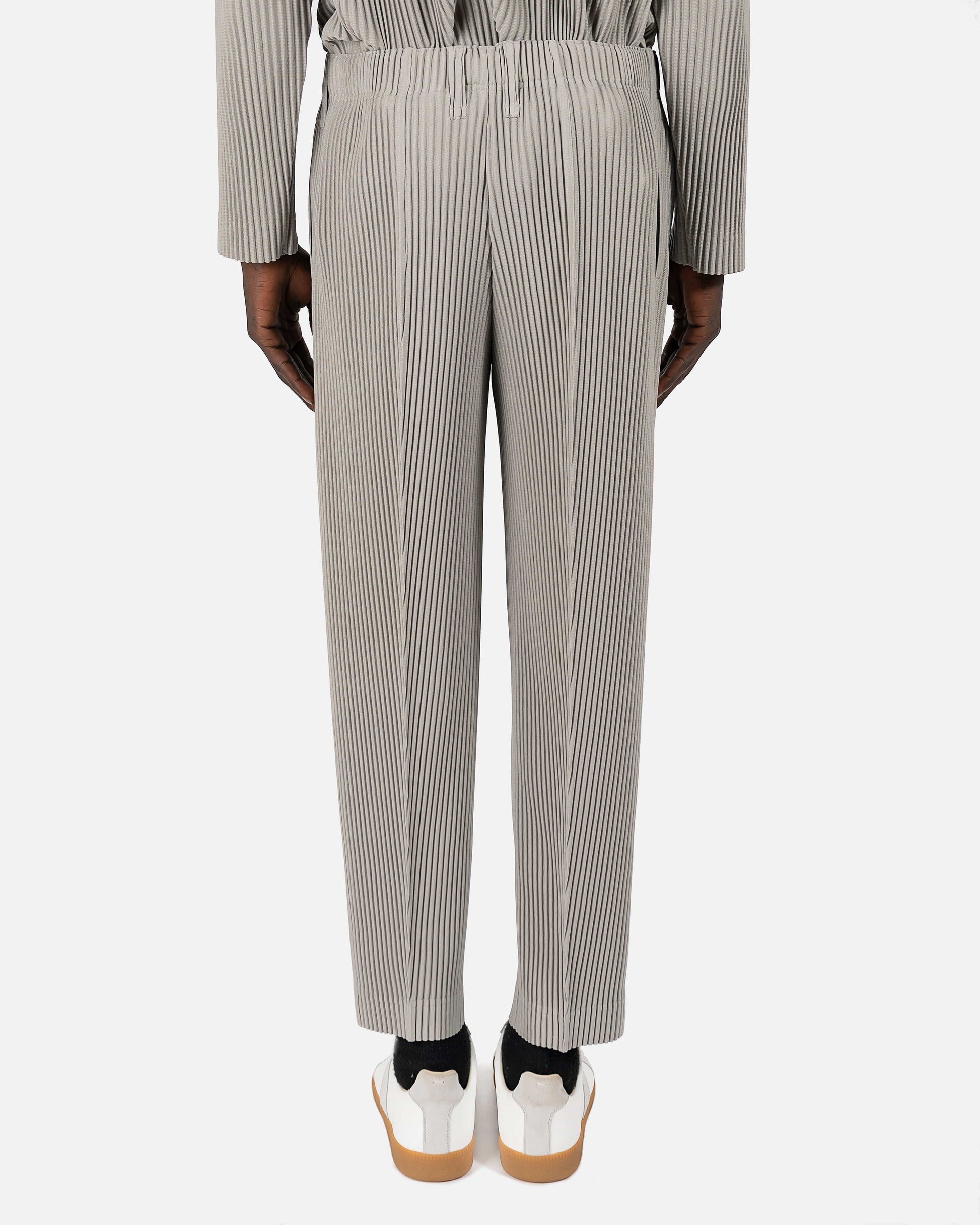 Homme Plissé Issey Miyake Men's Pants Tailored Pleats 1 Pants in Silver Grey