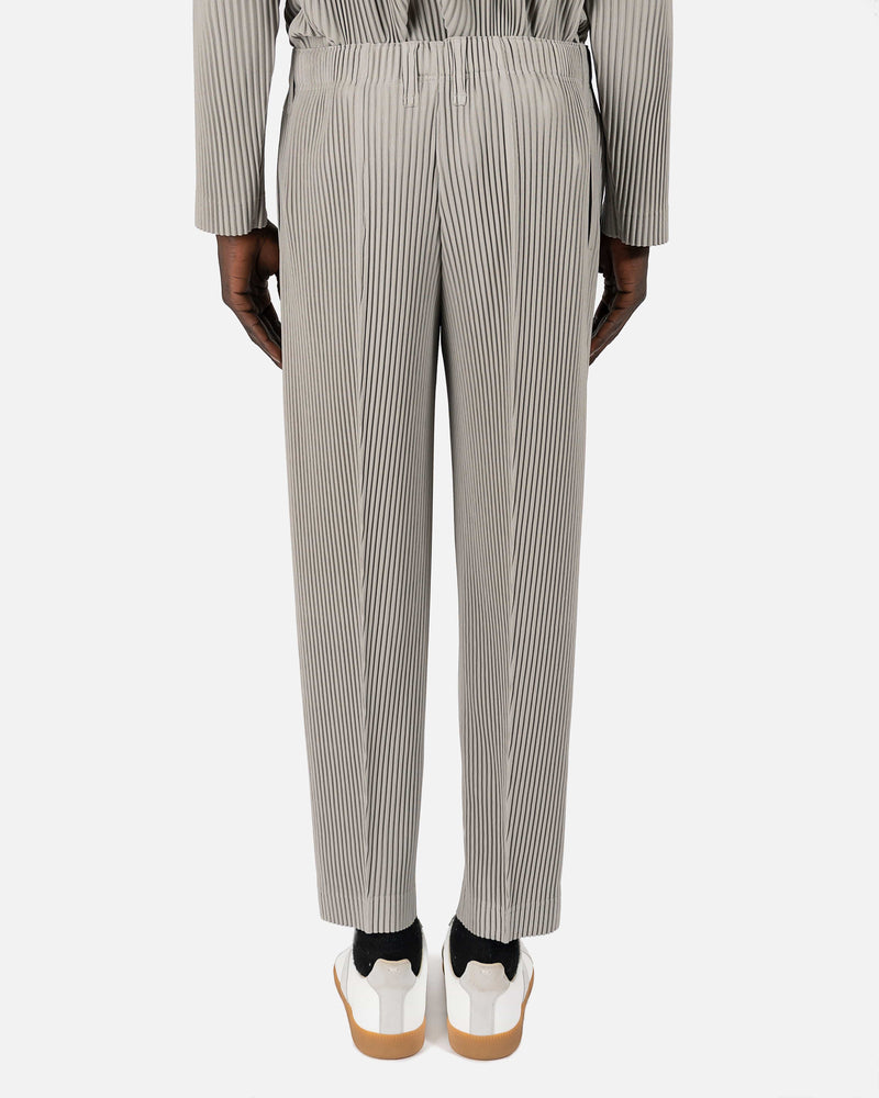 Homme Plissé Issey Miyake Men's Pants Tailored Pleats 1 Pants in Silver Grey