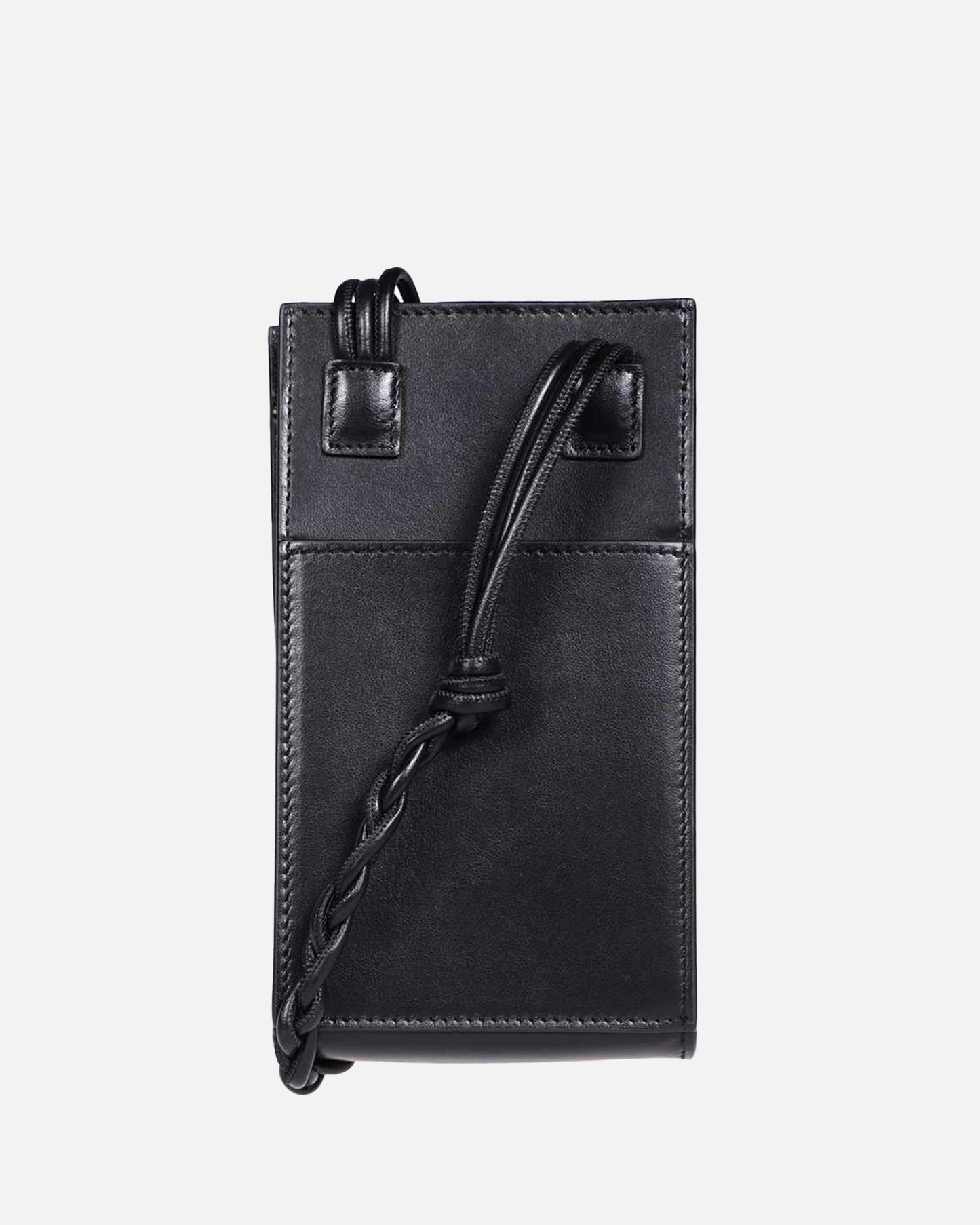 Jil Sander Leather Goods Tangle Phone Case in Black.