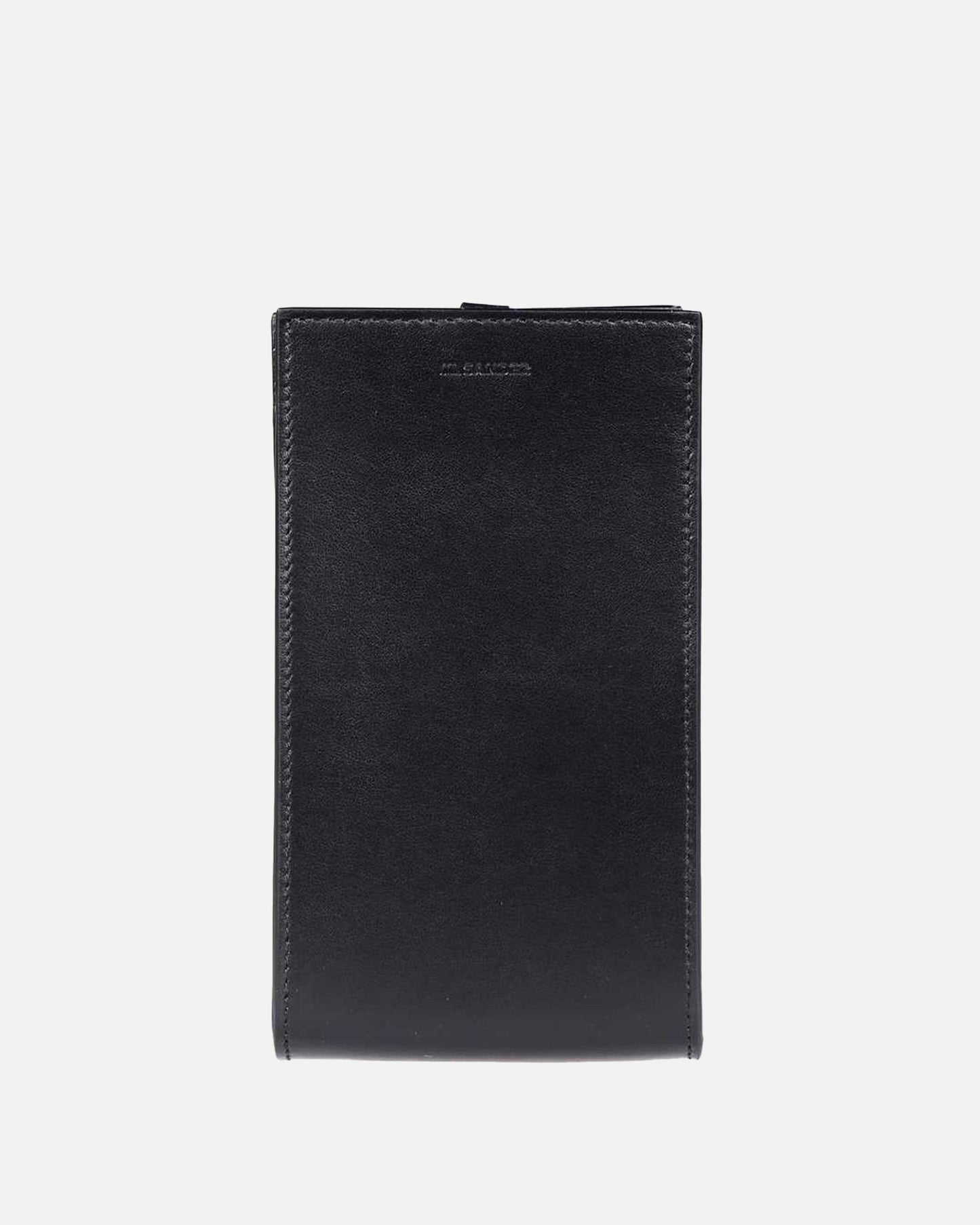 Jil Sander Leather Goods Tangle Phone Case in Black.