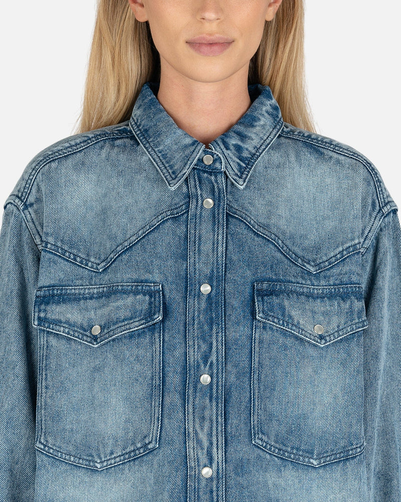 Isabel Marant Etoile Women Tops Taniami Button Down Shirt in Light Blue