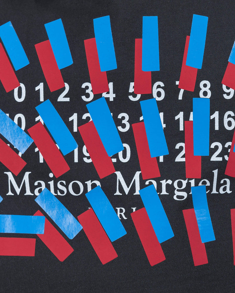 Maison Margiela Men's T-Shirts Tape Logo Tee in Black