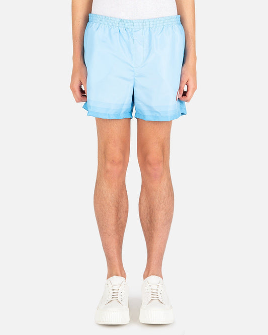 Casablanca Men's Shorts Technical Printed Swim Trunks in Synthetic Blue