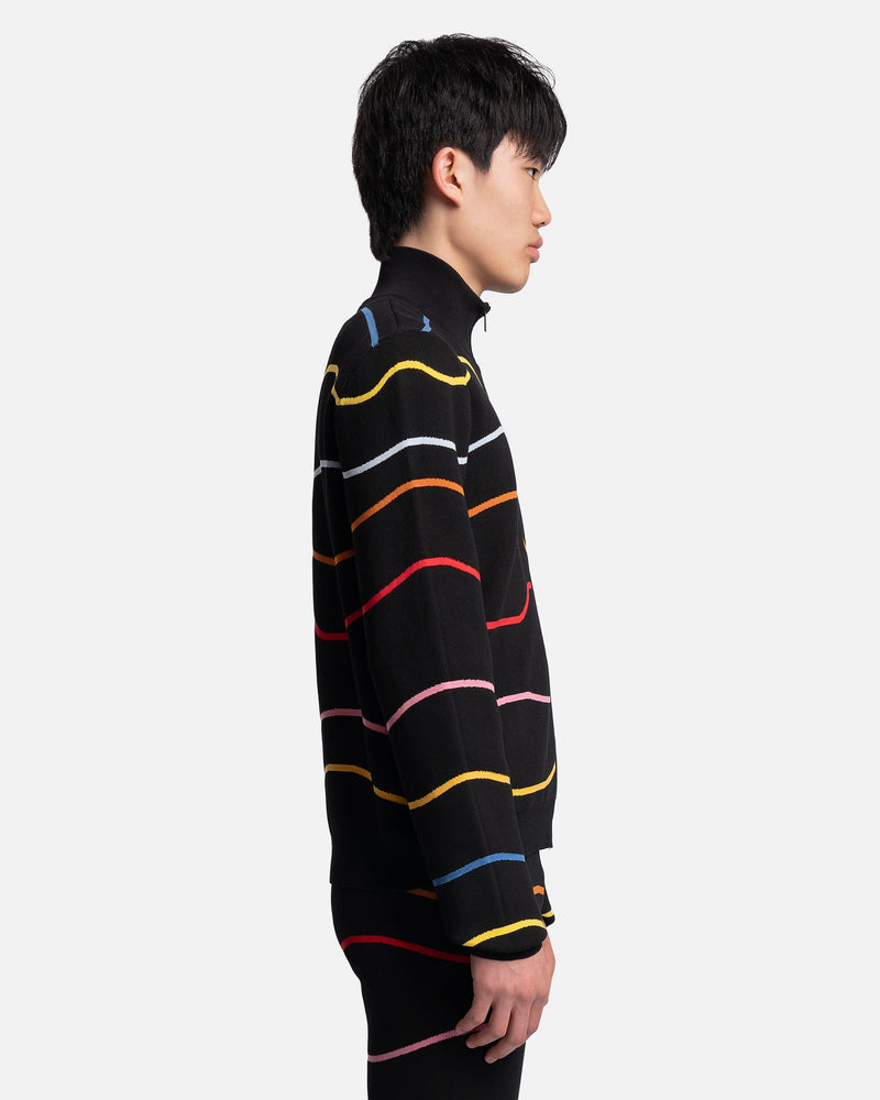 Marni Men's Sweater Techno Cotton Rainbow Cardigan in Multi