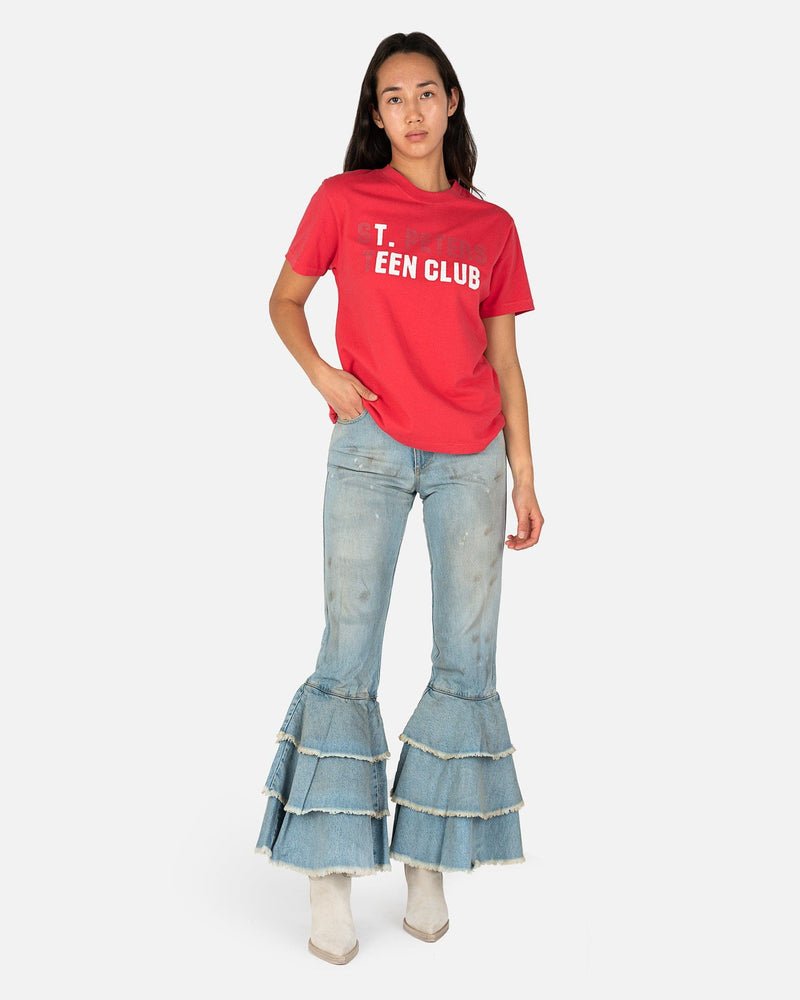 ERL Women T-Shirts Teen Club T-Shirt in Red