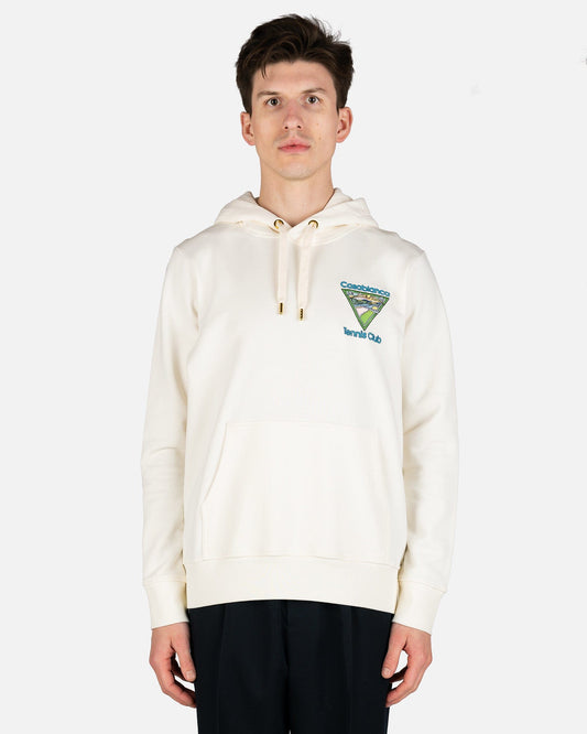 Casablanca Men's Sweatshirts Tennis Club Icon Hooded Sweatshirt in Off-White
