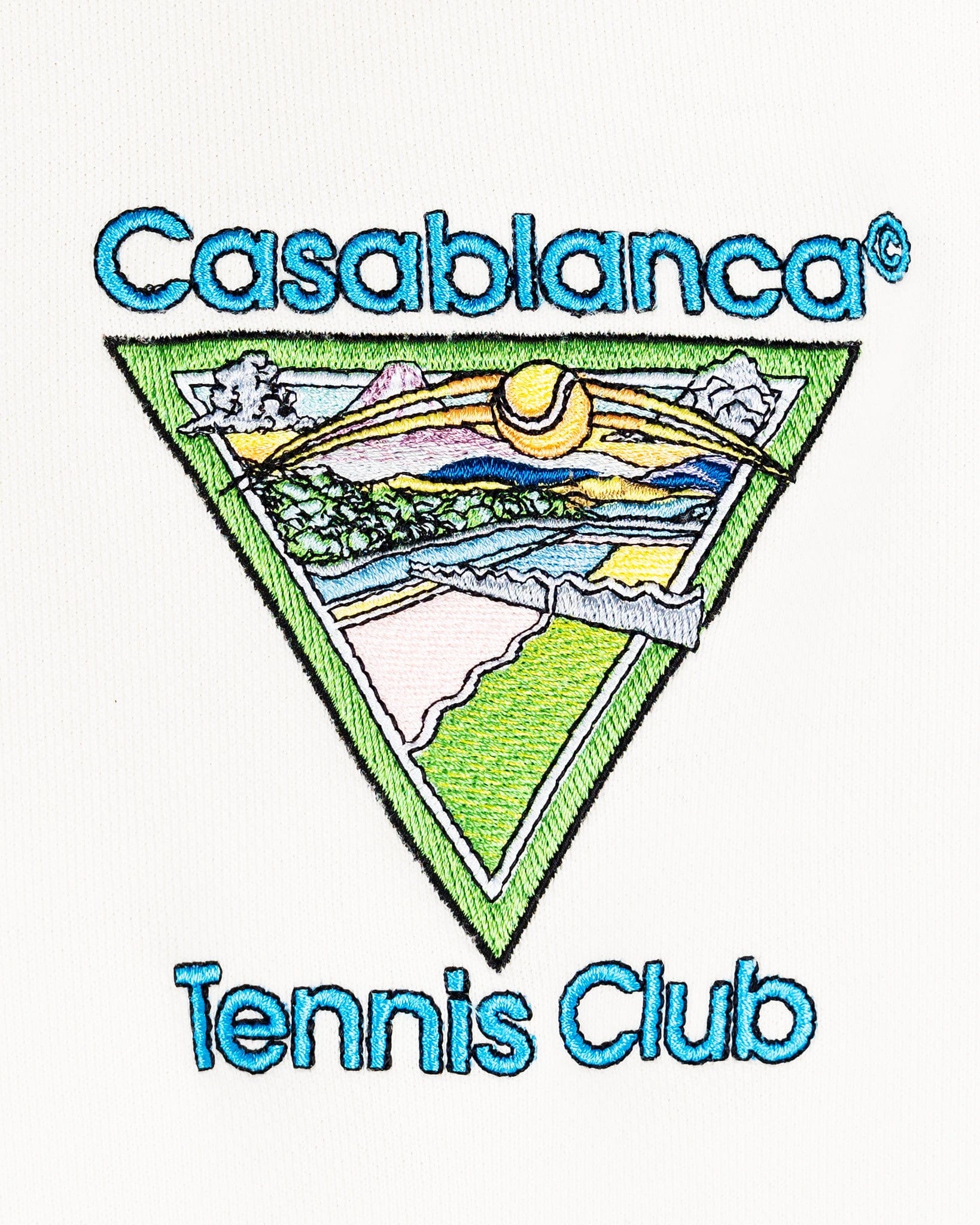 Casablanca Men's Sweatshirts Tennis Club Icon Hooded Sweatshirt in Off-White