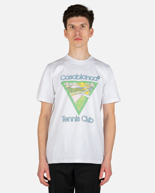 Casablanca Men's T-Shirts Tennis Club Icon T-Shirt in White