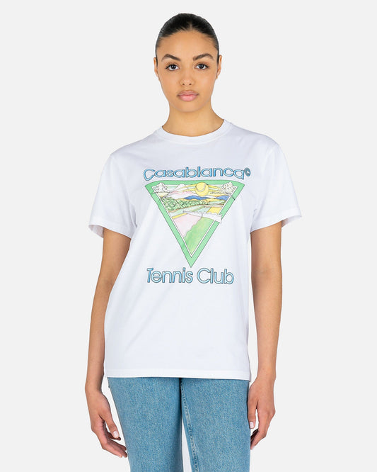 Casablanca Women T-Shirts Tennis Club Icon T-Shirt in White