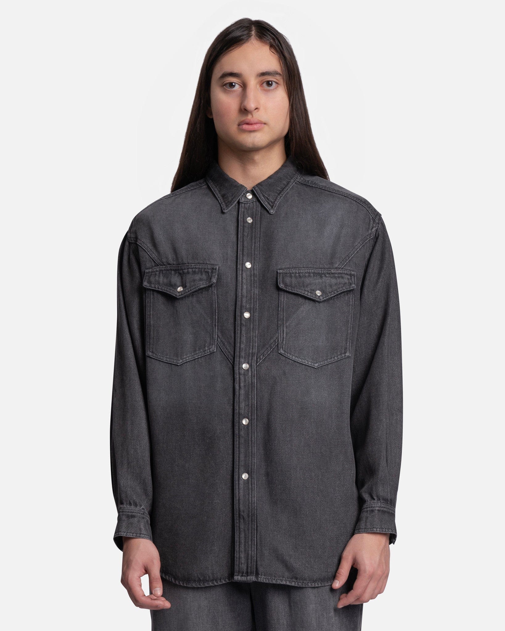 Isabel Marant Homme Men's Shirts Teoma Shirt in Grey
