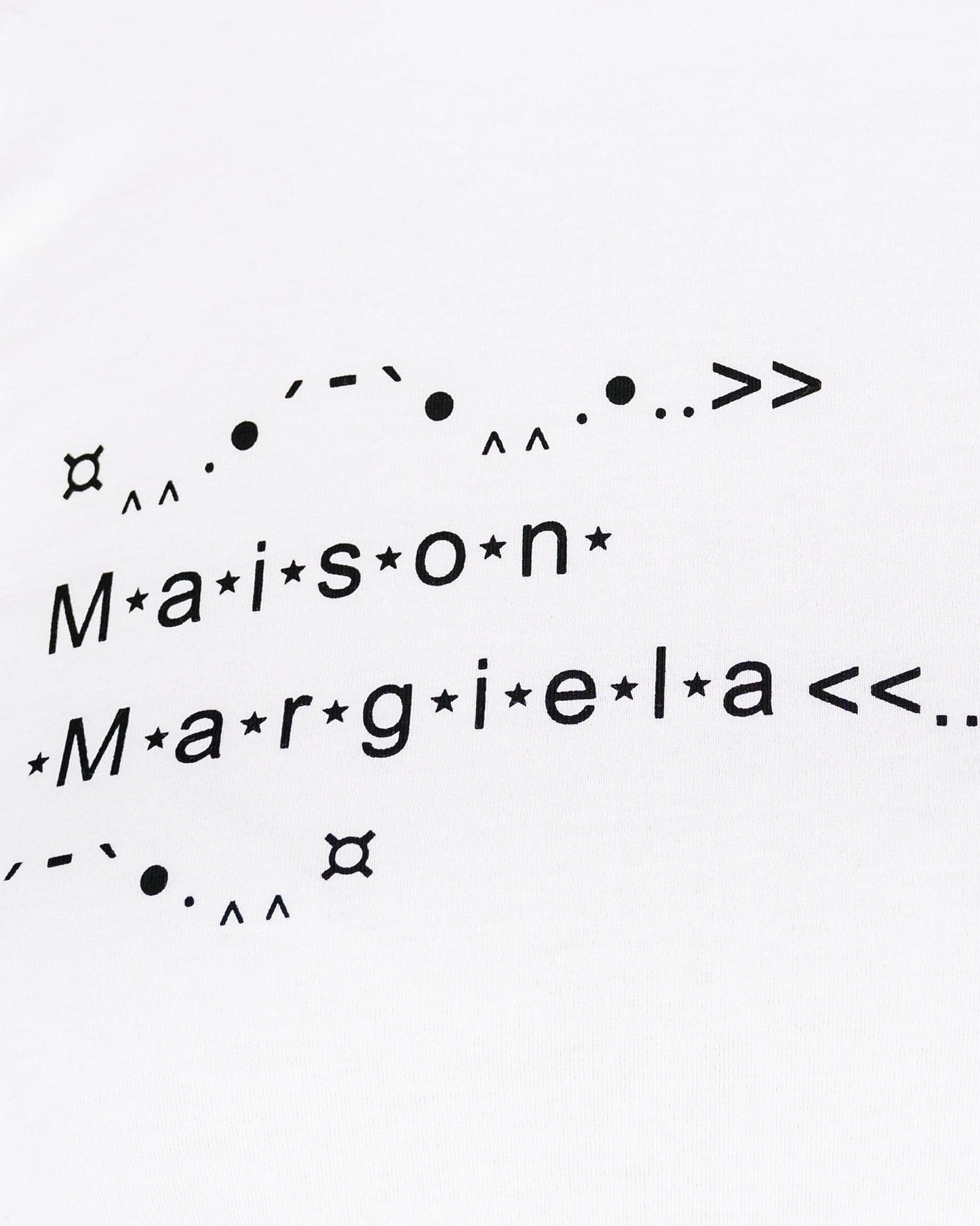 Maison Margiela Women T-Shirts Text Symbol Logo T-Shirt in White
