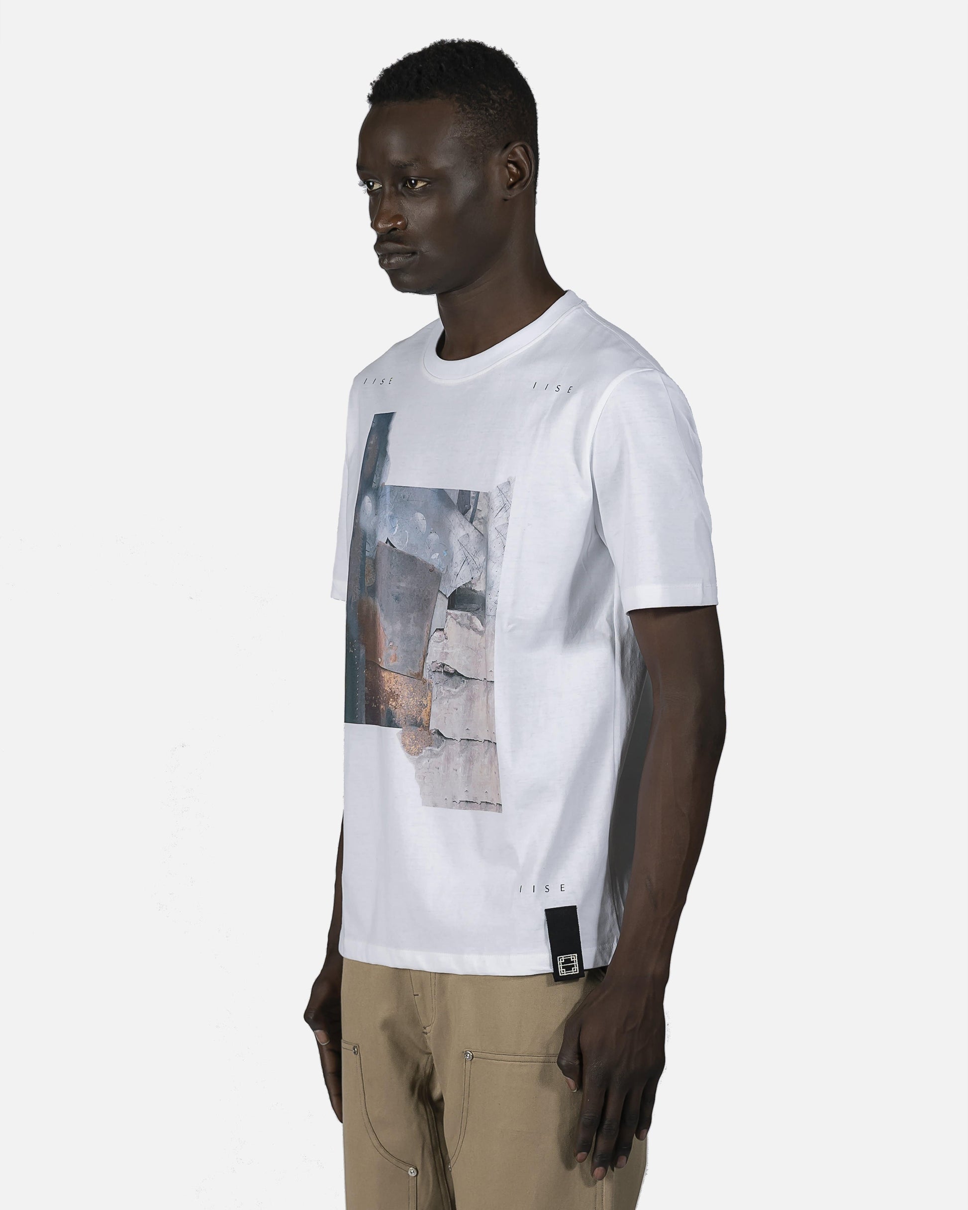 IISE Men's T-Shirts Texture Tee in White