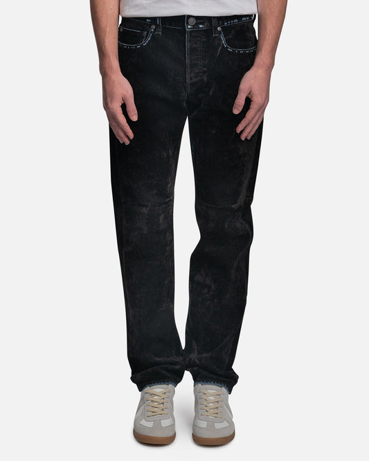 John Elliott Men's Pants The Daze Crush Flock in Black