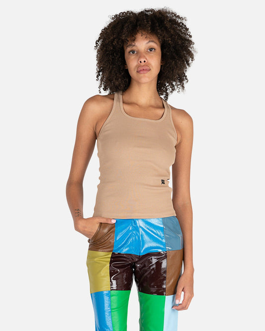 MISBHV Women Tops The M Tank Top in Beige