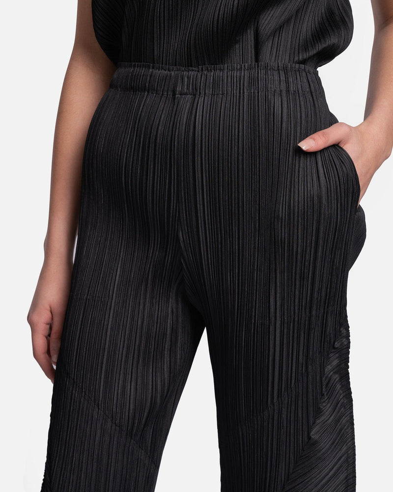 Pleats Please Issey Miyake Women Pants Thicker Bottoms 1 Angular Pleats Pants in Black