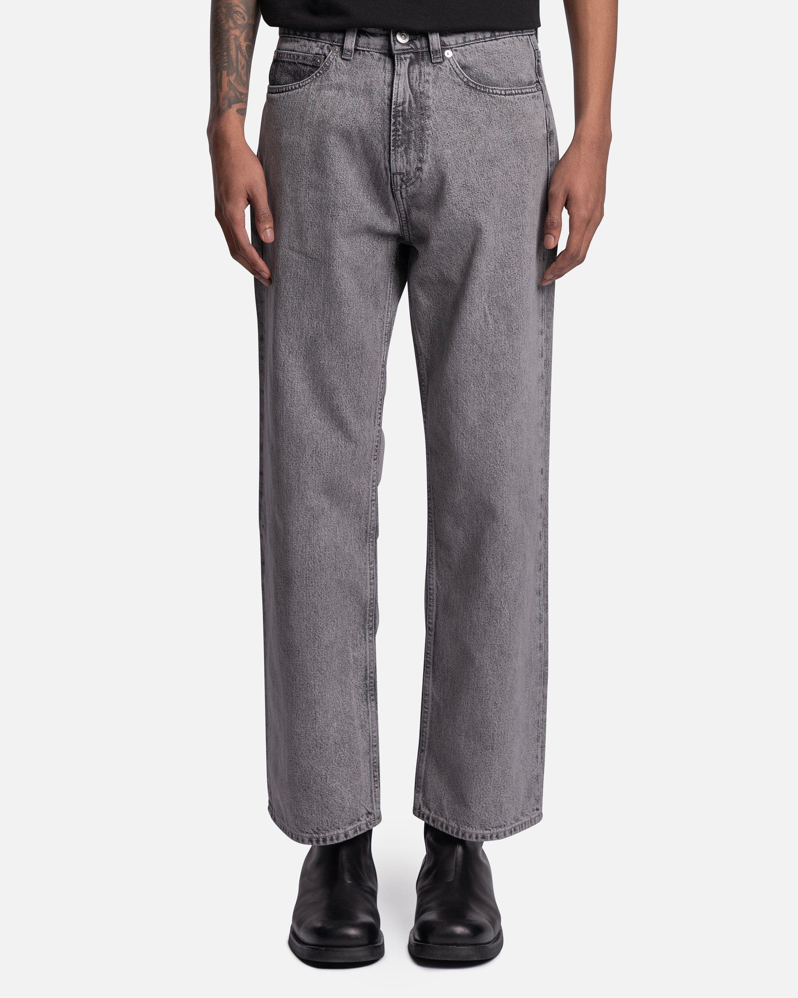 Our Legacy Men's Jeans Third Cut in Superbleach Black Denim