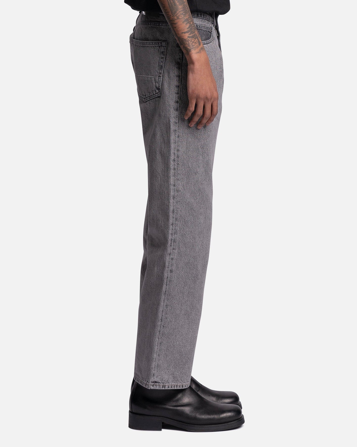 Our Legacy Men's Jeans Third Cut in Superbleach Black Denim