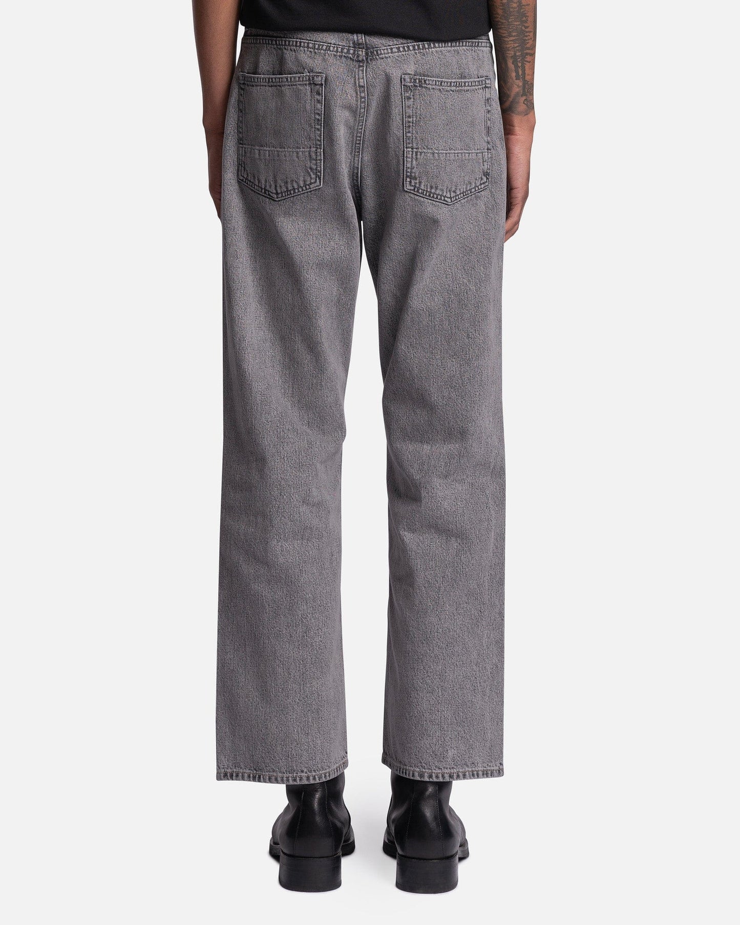 Our Legacy Men's Jeans Third Cut in Superbleach Black Denim