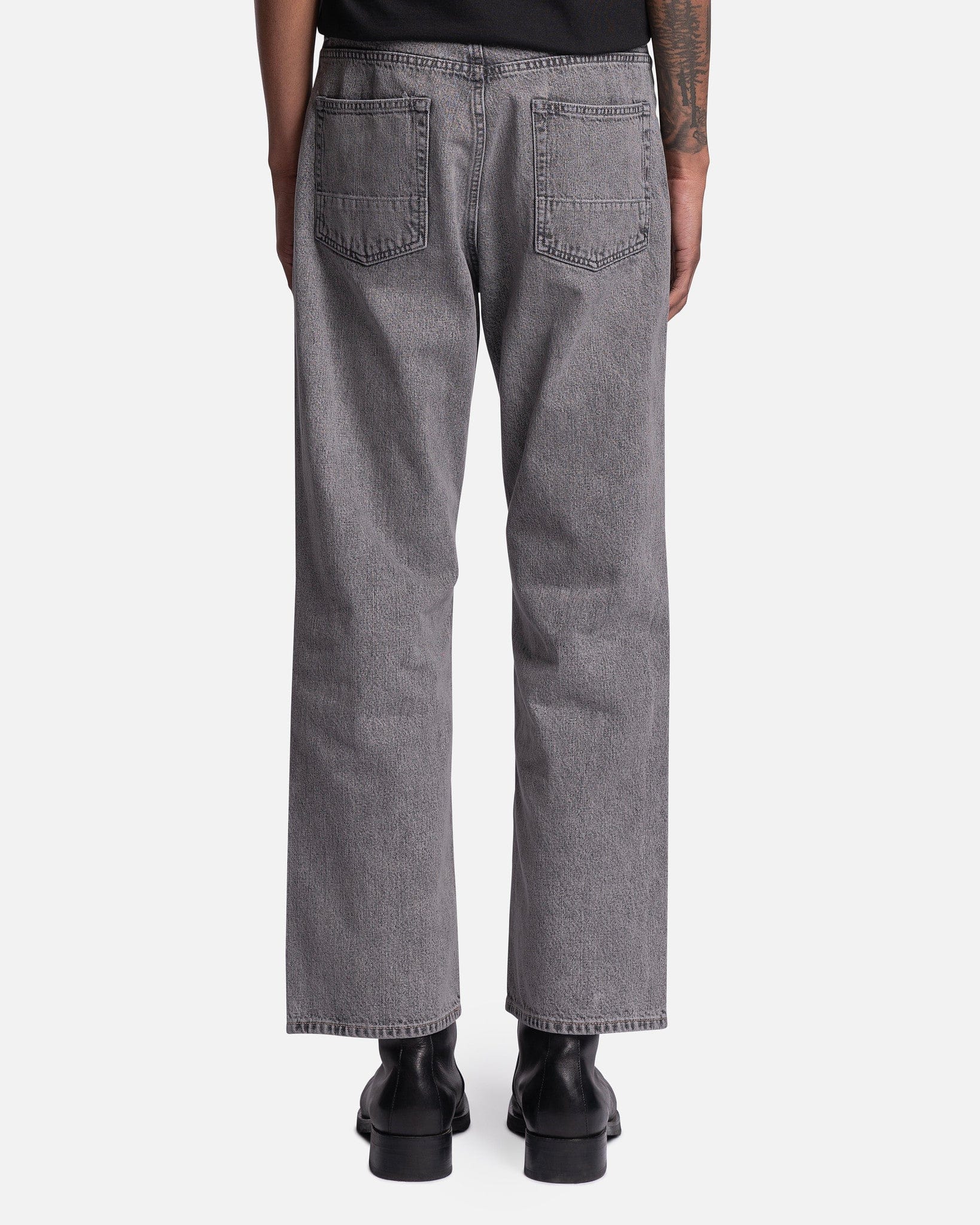 Our Legacy Men's Jeans Third Cut in Superbleach Black Denim