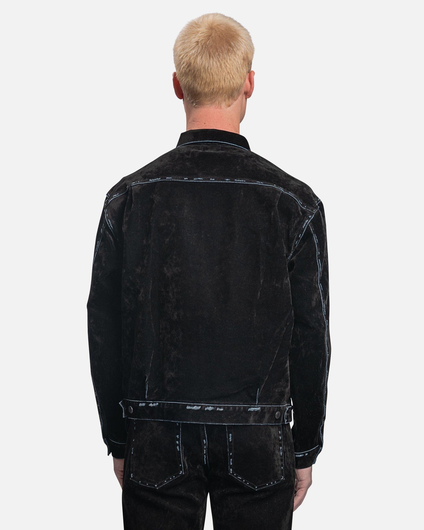 John Elliott Men's Jackets Thumper Jacket Type II Crush Flock in Black