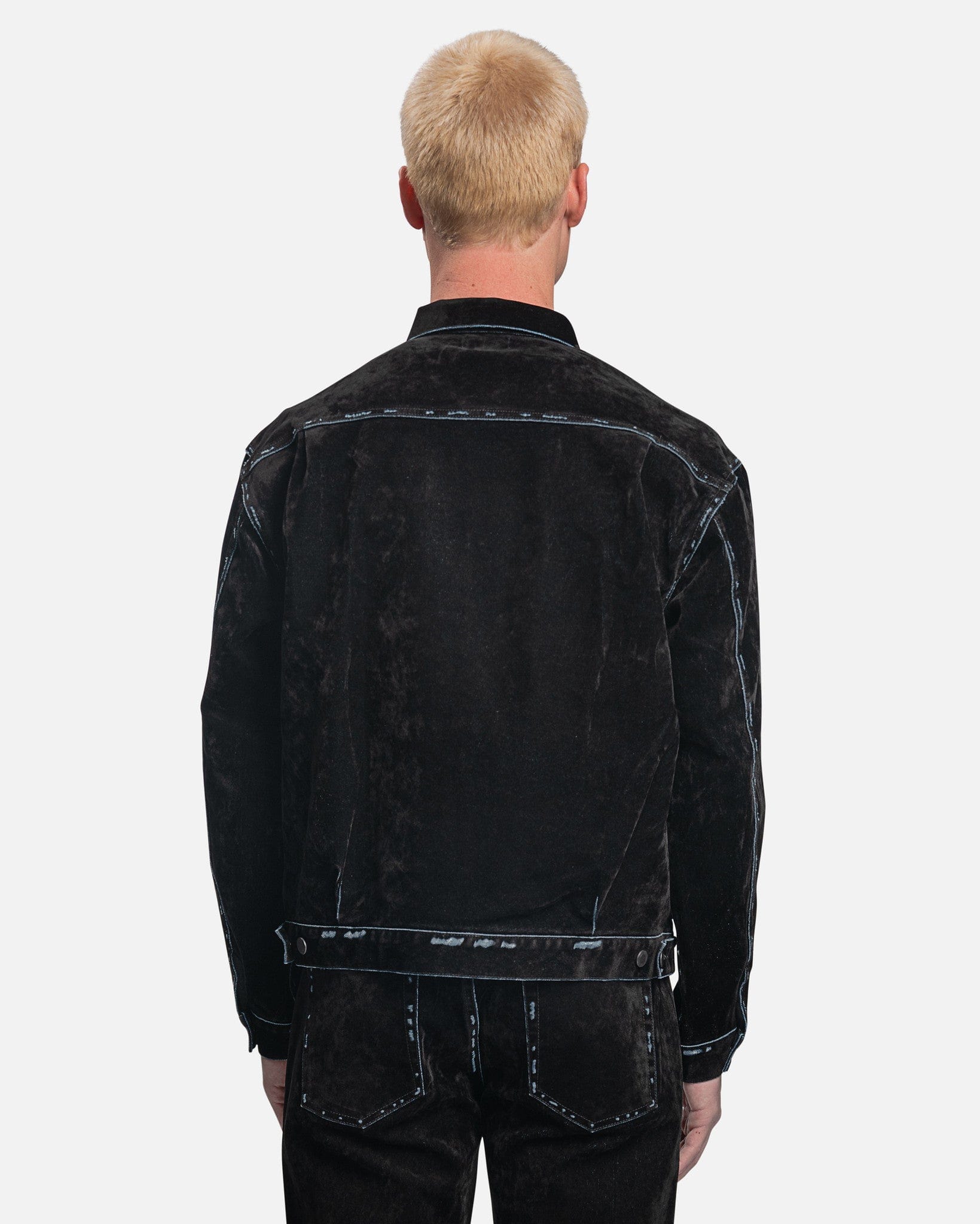 John Elliott Men's Jackets Thumper Jacket Type II Crush Flock in Black