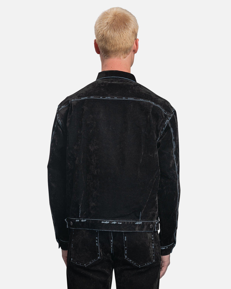 John Elliott Men's Jackets Thumper Jacket Type II Crush Flock in Black