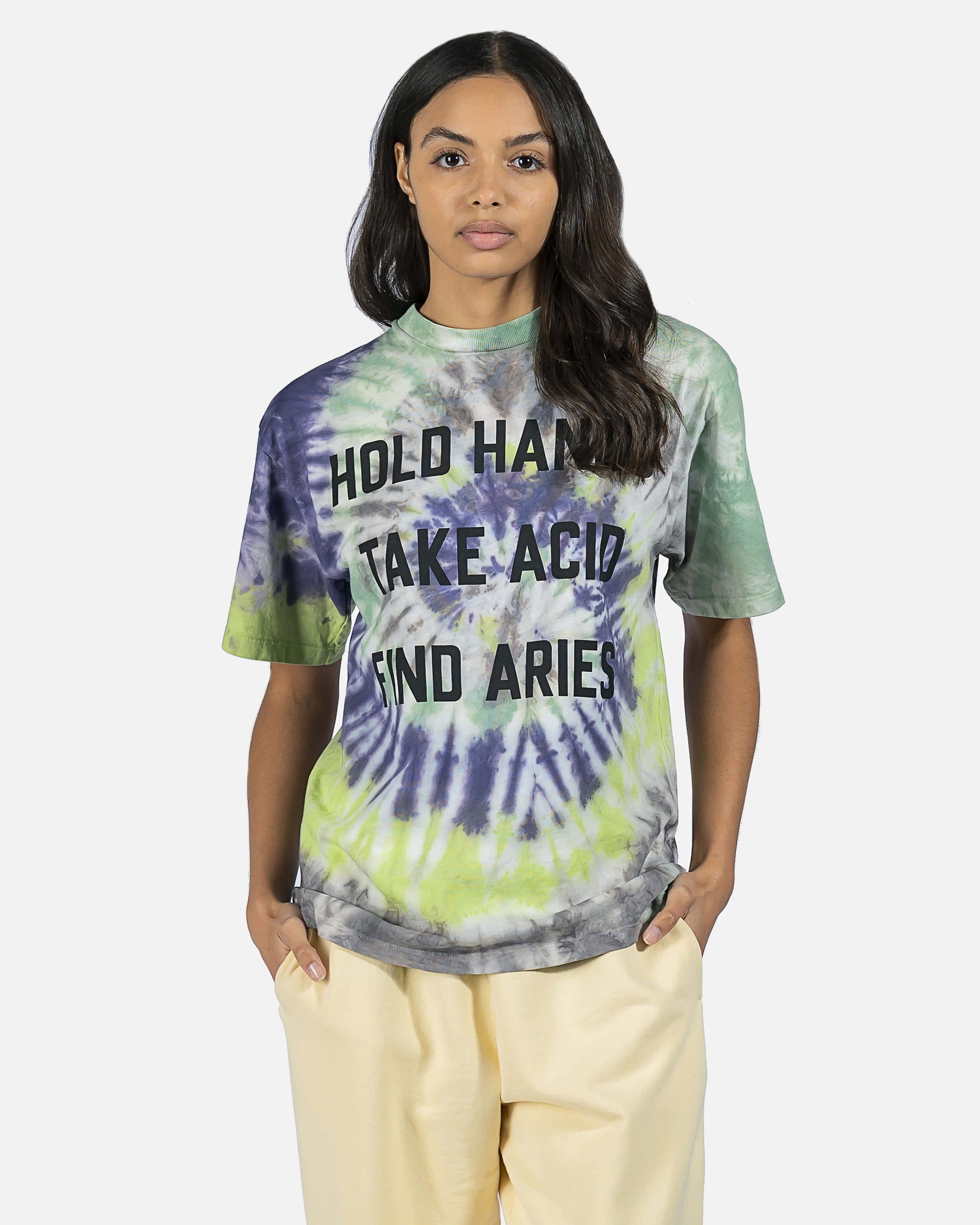 Aries Women T-Shirts Tie Dye Acid Tee in Multi