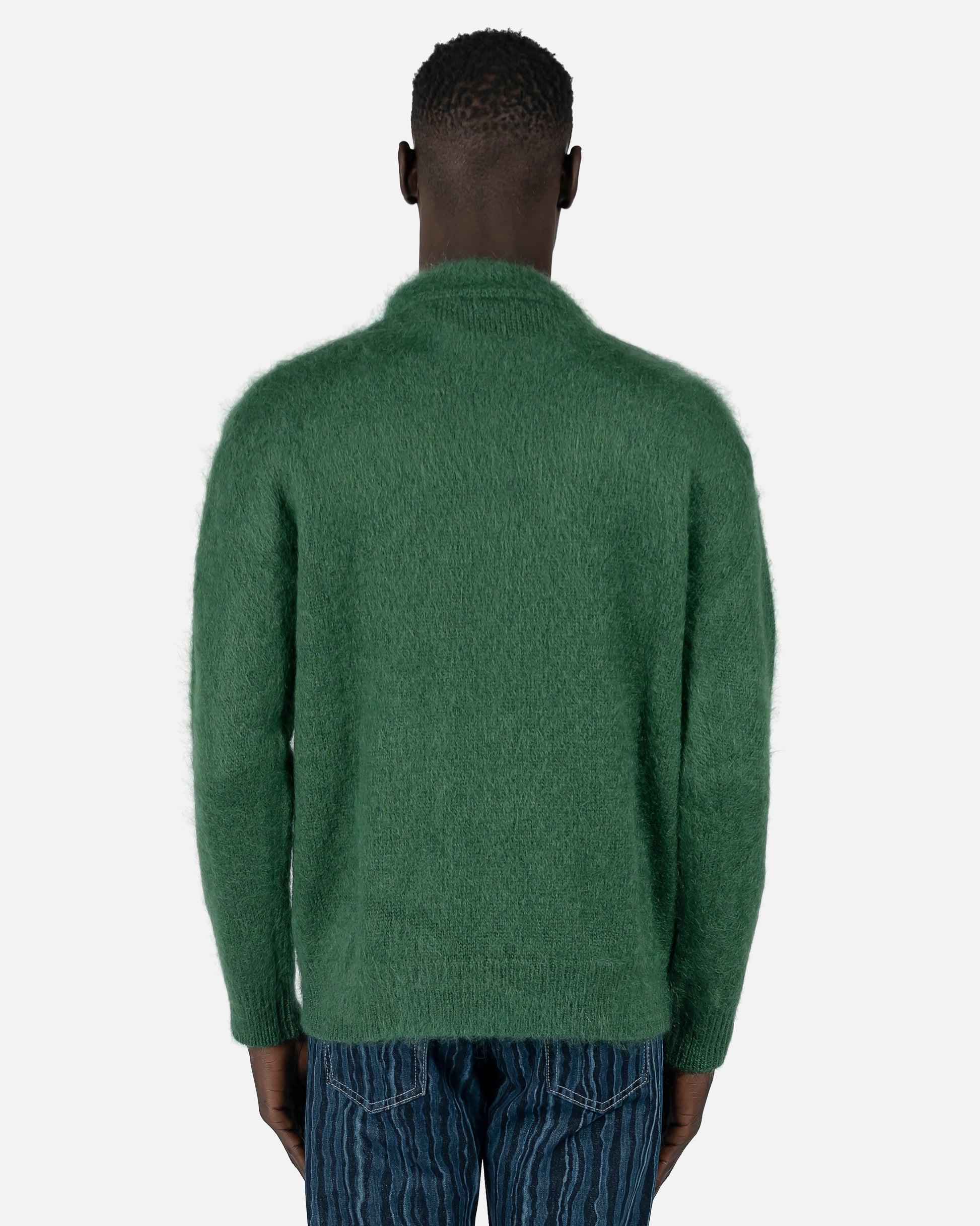 Tiger Intarsia Crewneck Sweater in Lawn Green – SVRN