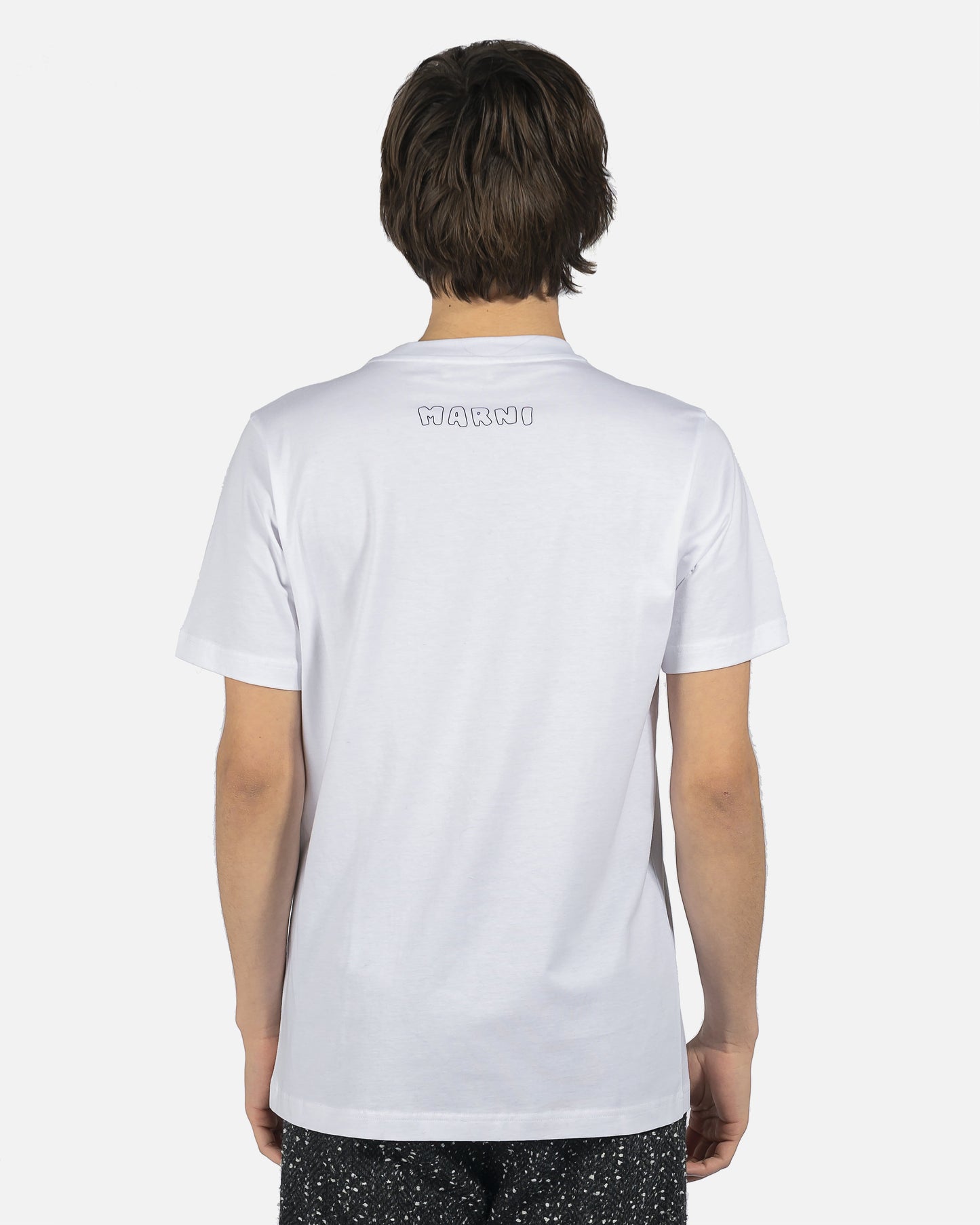 Marni Men's T-Shirts Tiger Logo T-Shirt in Lily White