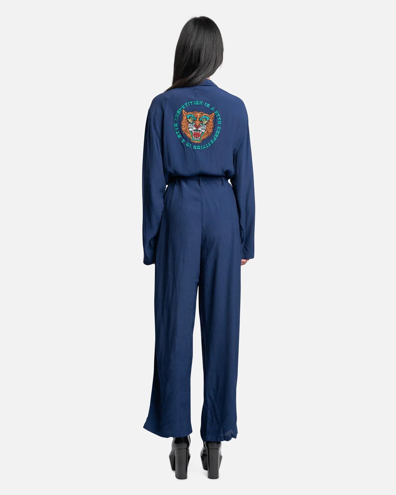 Melody Ehsani Women Tops Tiger Luck Jumpsuit in Navy