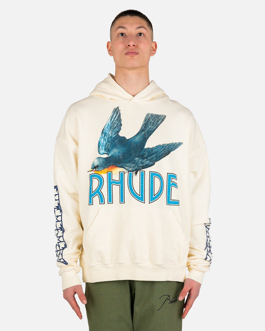 Rhude Men's Sweatshirts Tile Hoodie in Vintage White