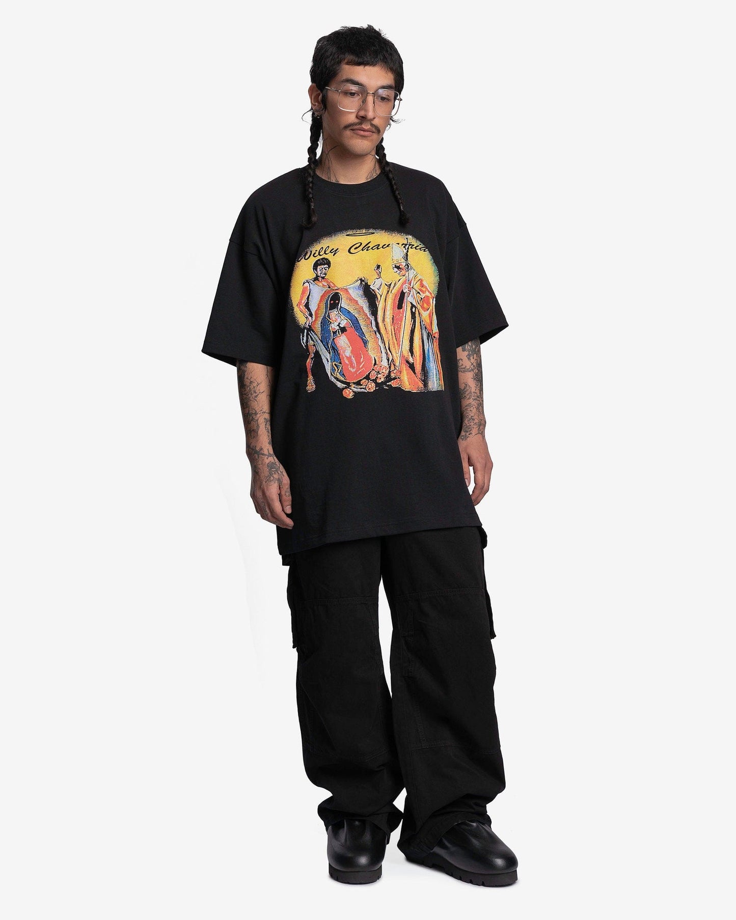 Willy Chavarria Men's T-Shirts Tom T-Shirt 2 in Black