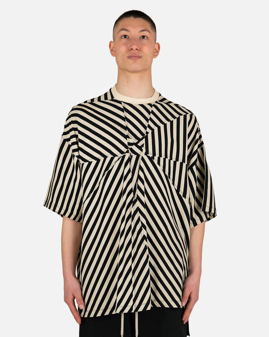 Rick Owens DRKSHDW Men's T-Shirts O/S Tommy T in Black/Natural