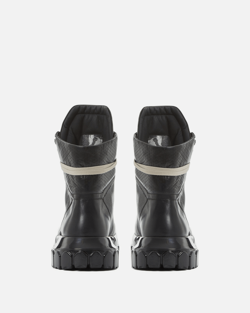 Rick Owens Men's Boots Tractor Dunk in Polished Black