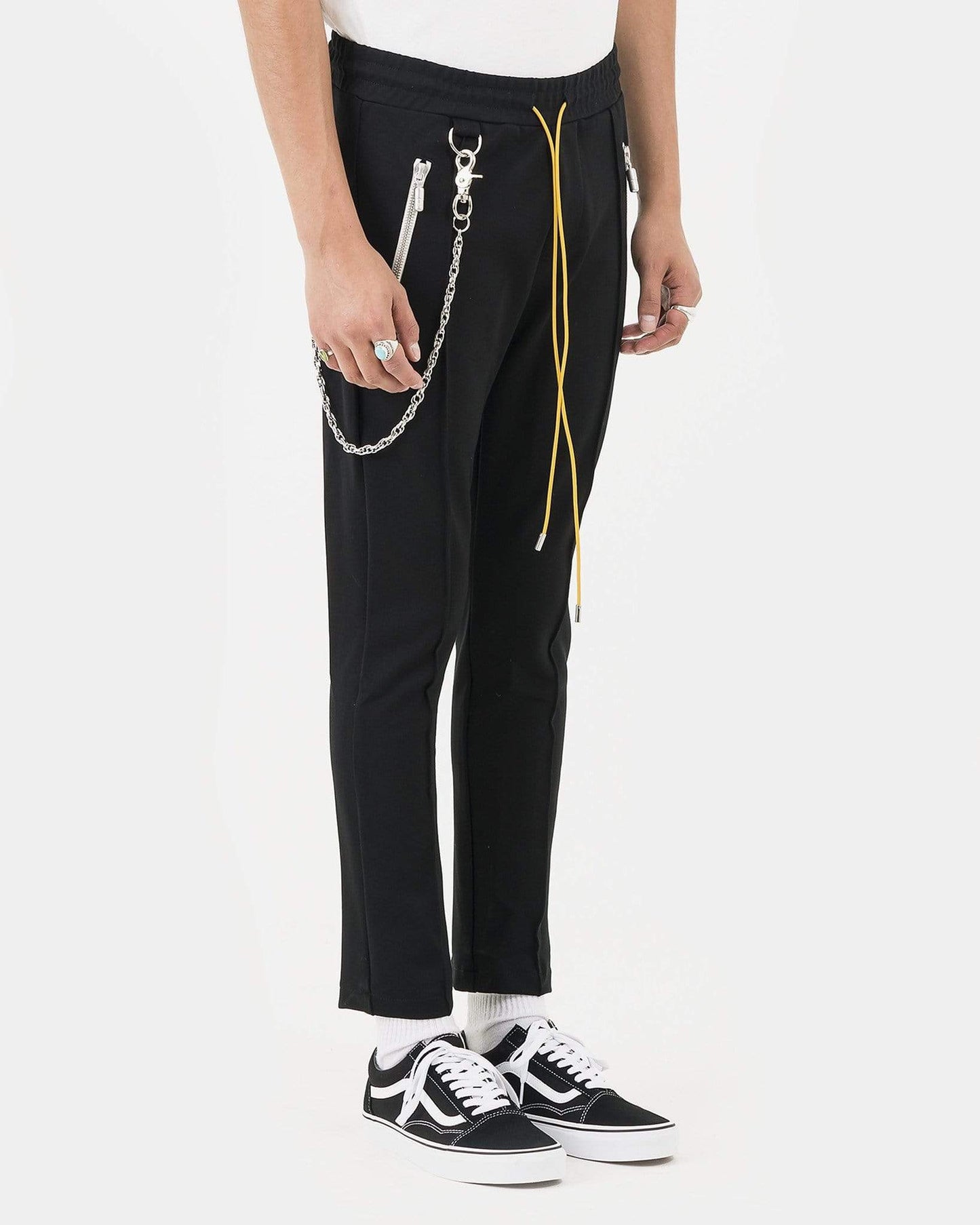 Rhude Men's Pants Traxedo in Black with Chain
