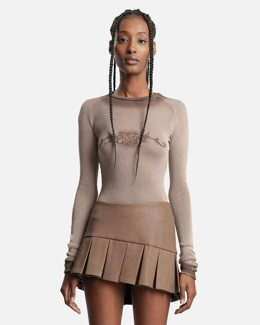 MISBHV Women Tops Tribal Longsleeve in Beige