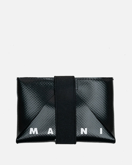 Marni Leather Goods Tribeca Cardholer in Black/Royal