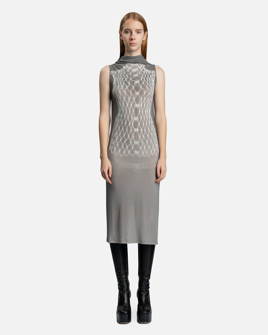 MM6 Maison Margiela Women Dresses Trompe l'oeil Dress in Grey