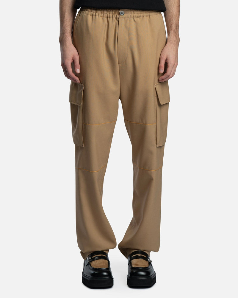 Marni Men's Pants Tropical Wool Trousers in Dijon
