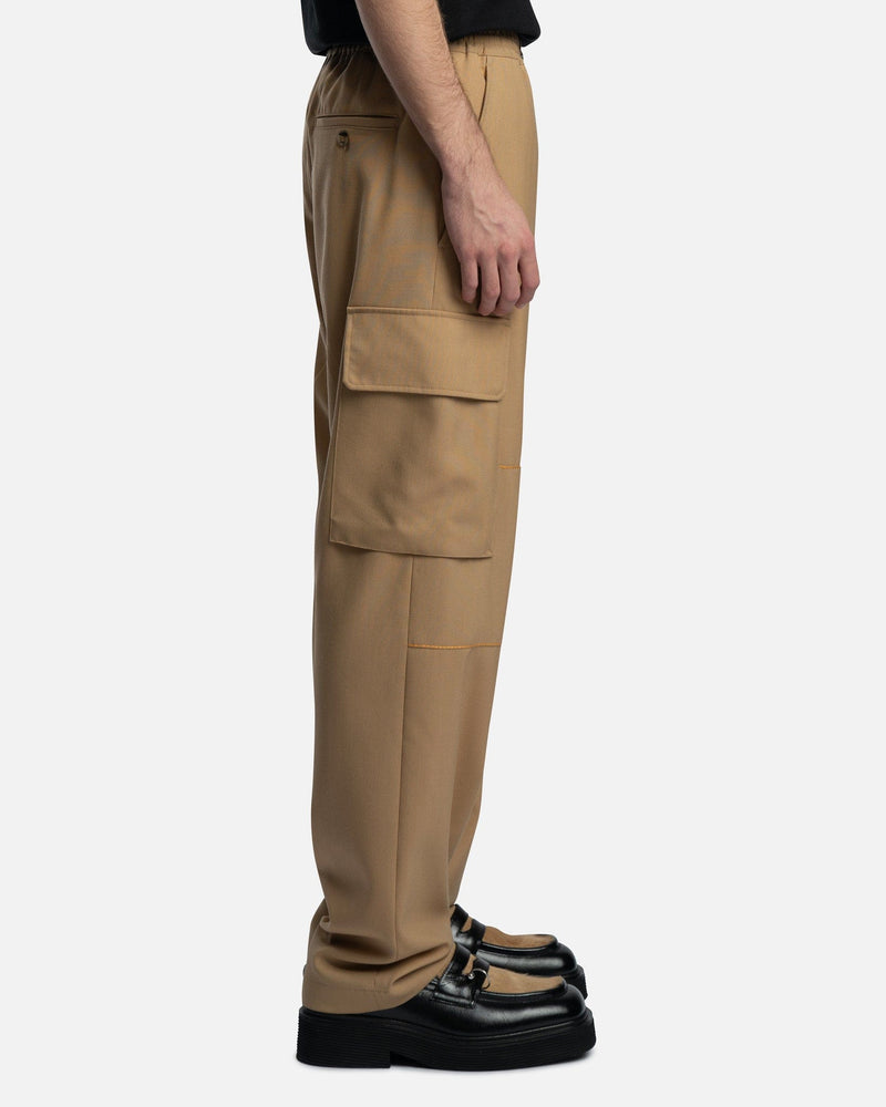 Marni Men's Pants Tropical Wool Trousers in Dijon