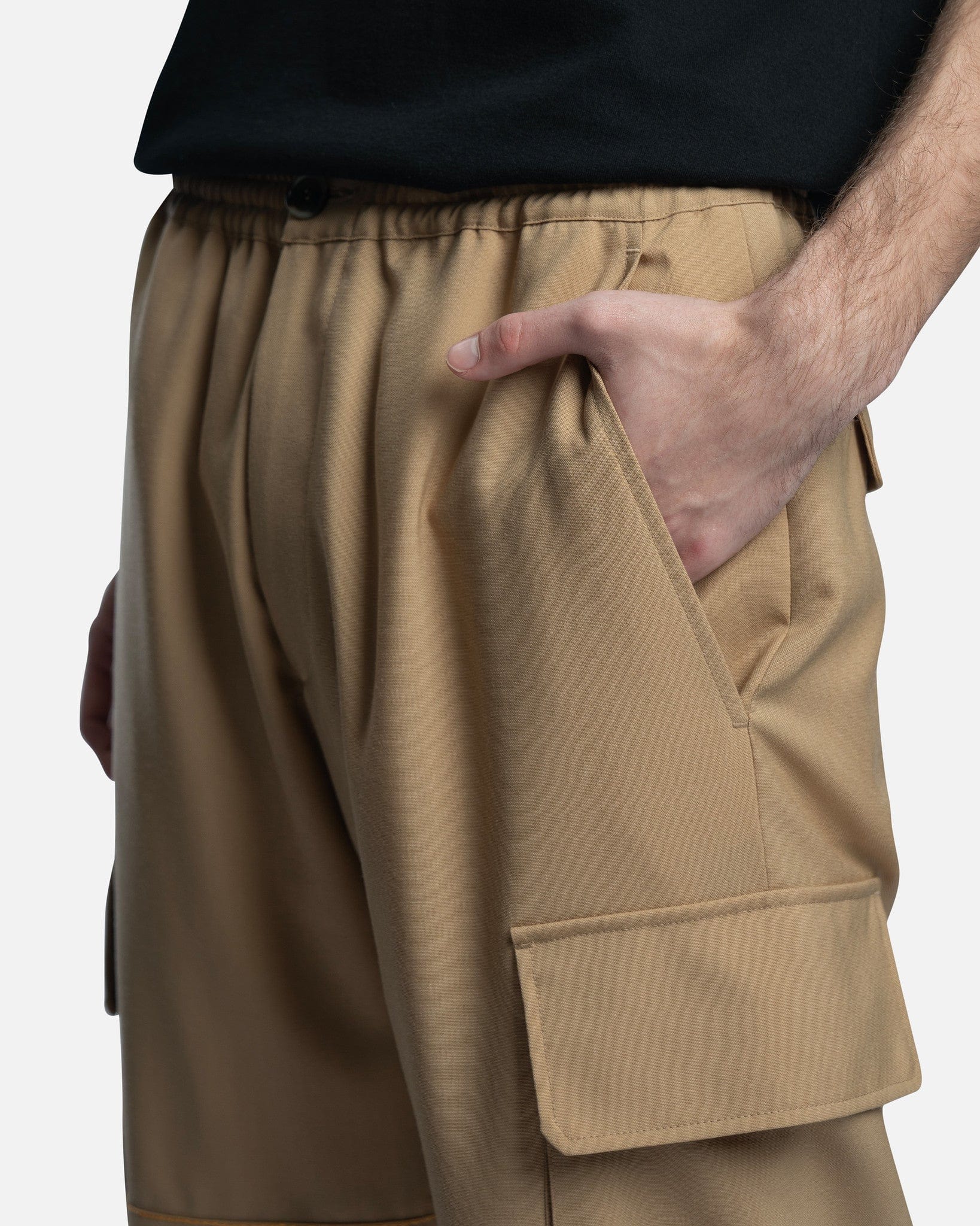 Marni Men's Pants Tropical Wool Trousers in Dijon