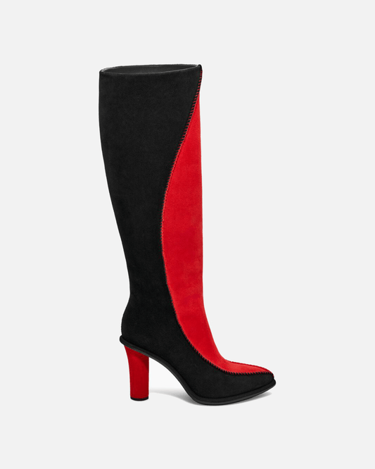 UGG Women Boots Tschabalala Self Fatale Heel Boot in Black/Red