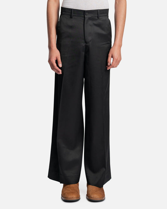 Our Legacy Men's Pants Tuxedo Trouser in Black Emotional Sateen