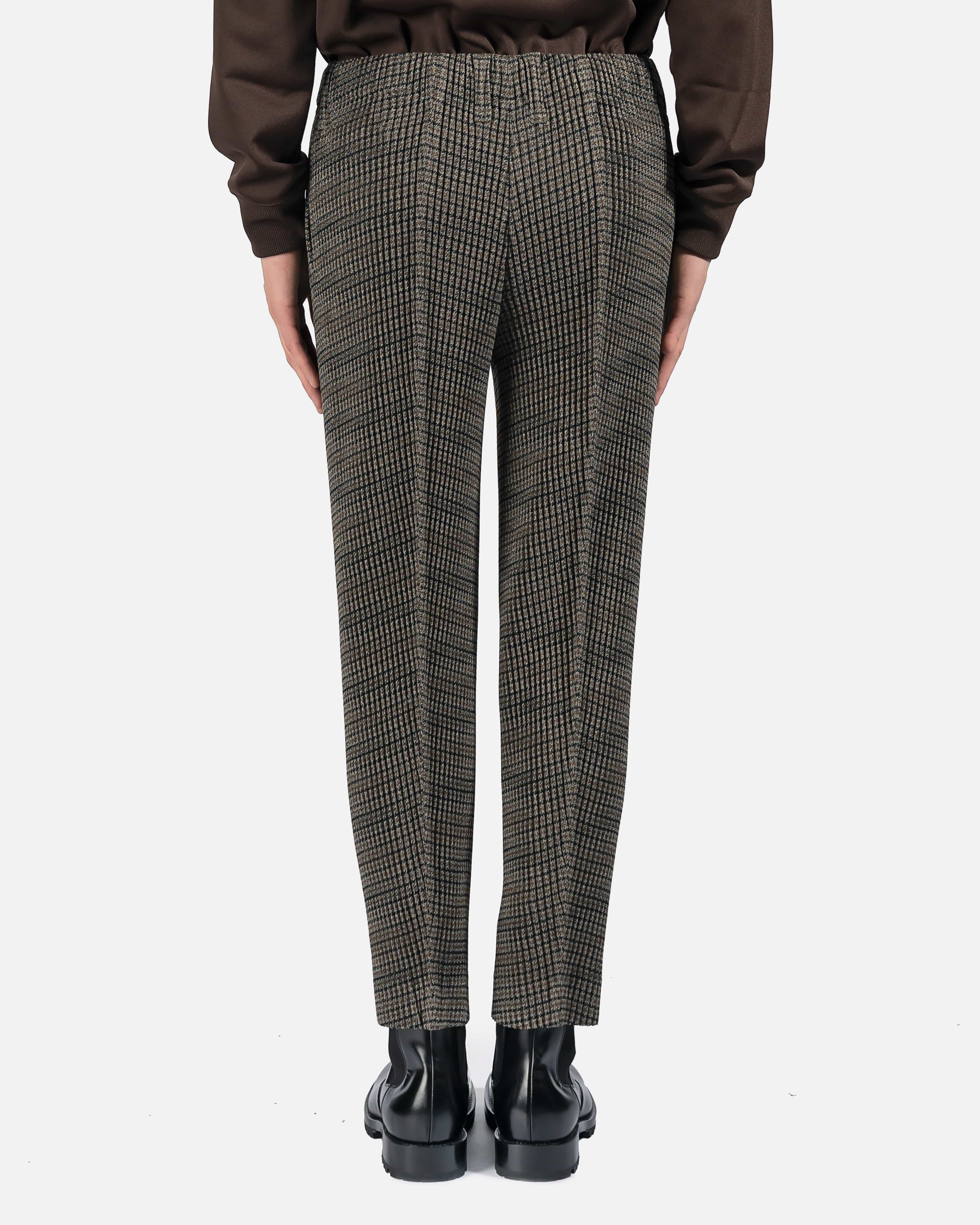 Tweed Pleats Trousers in Brown – SVRN