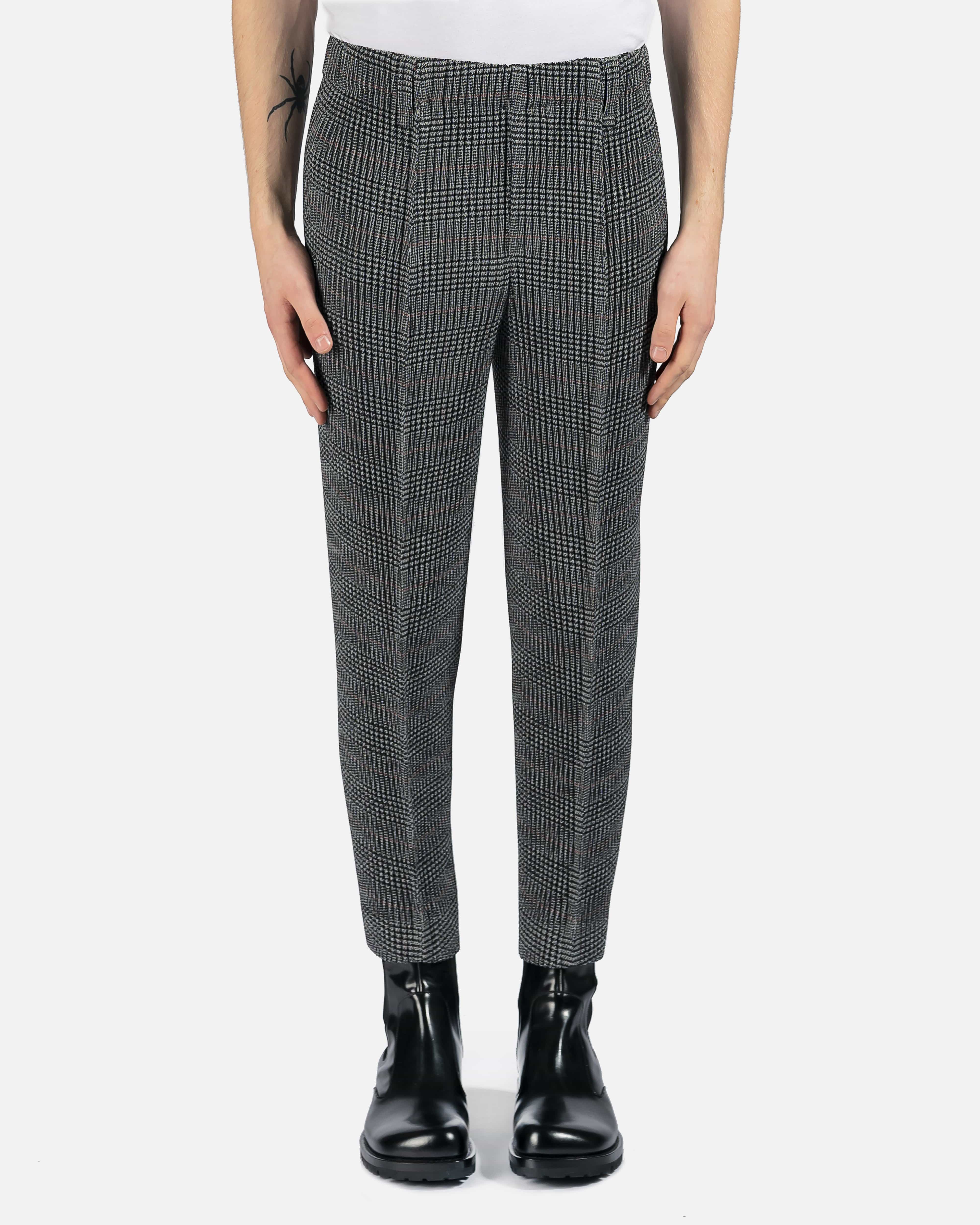 Tweed Pleats Trousers in Grey – SVRN