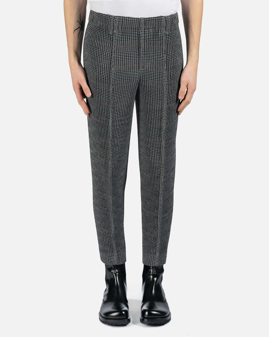 Homme Plissé Issey Miyake Men's Pants Tweed Pleats Trousers in Grey